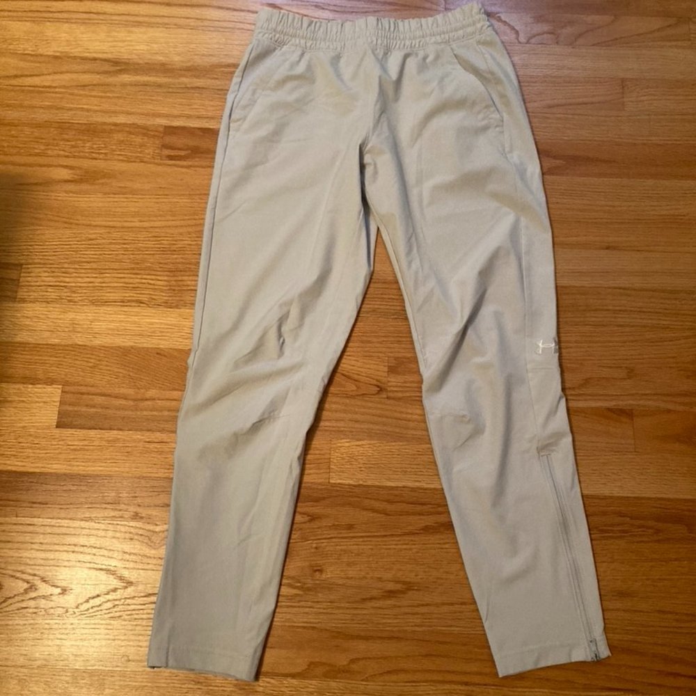 Under Armour stone-grey squad warm-up pant, size small